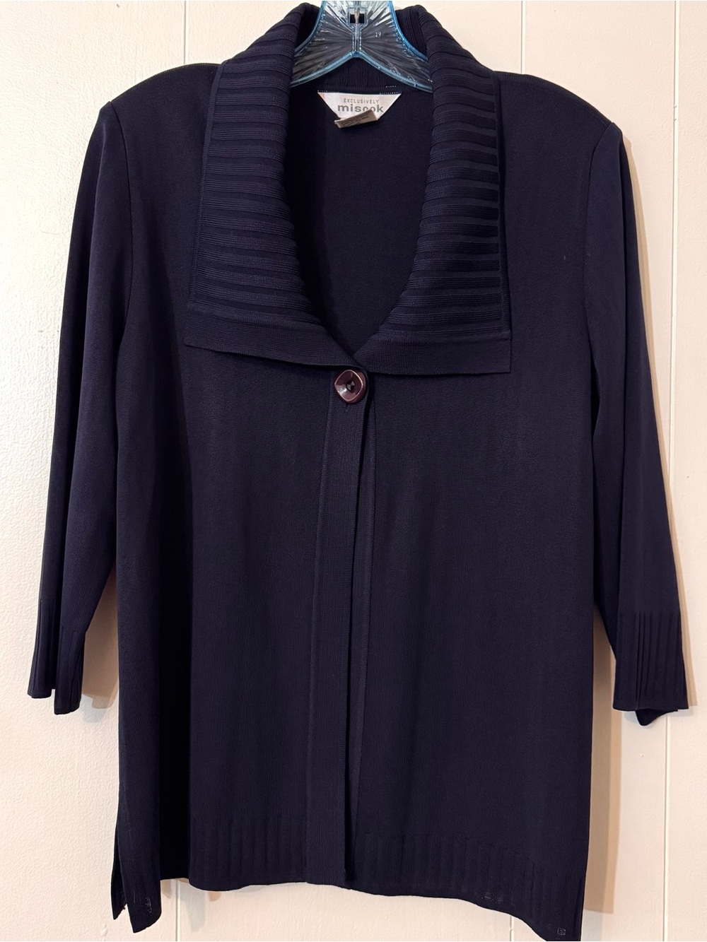 Misook navy Blue Cardigan Sweater size medium